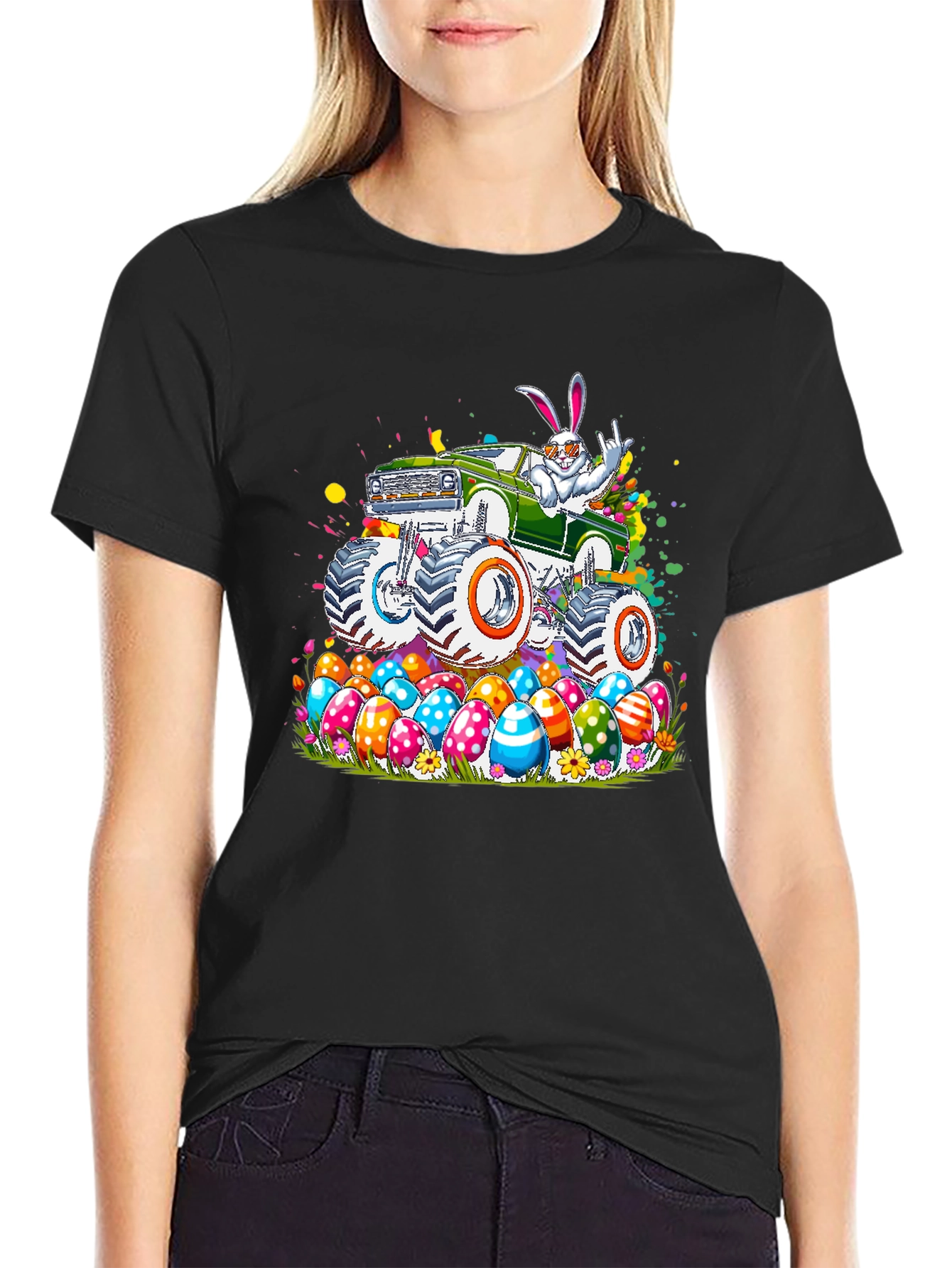 Easter Bunny Monster Truck T-Shirt