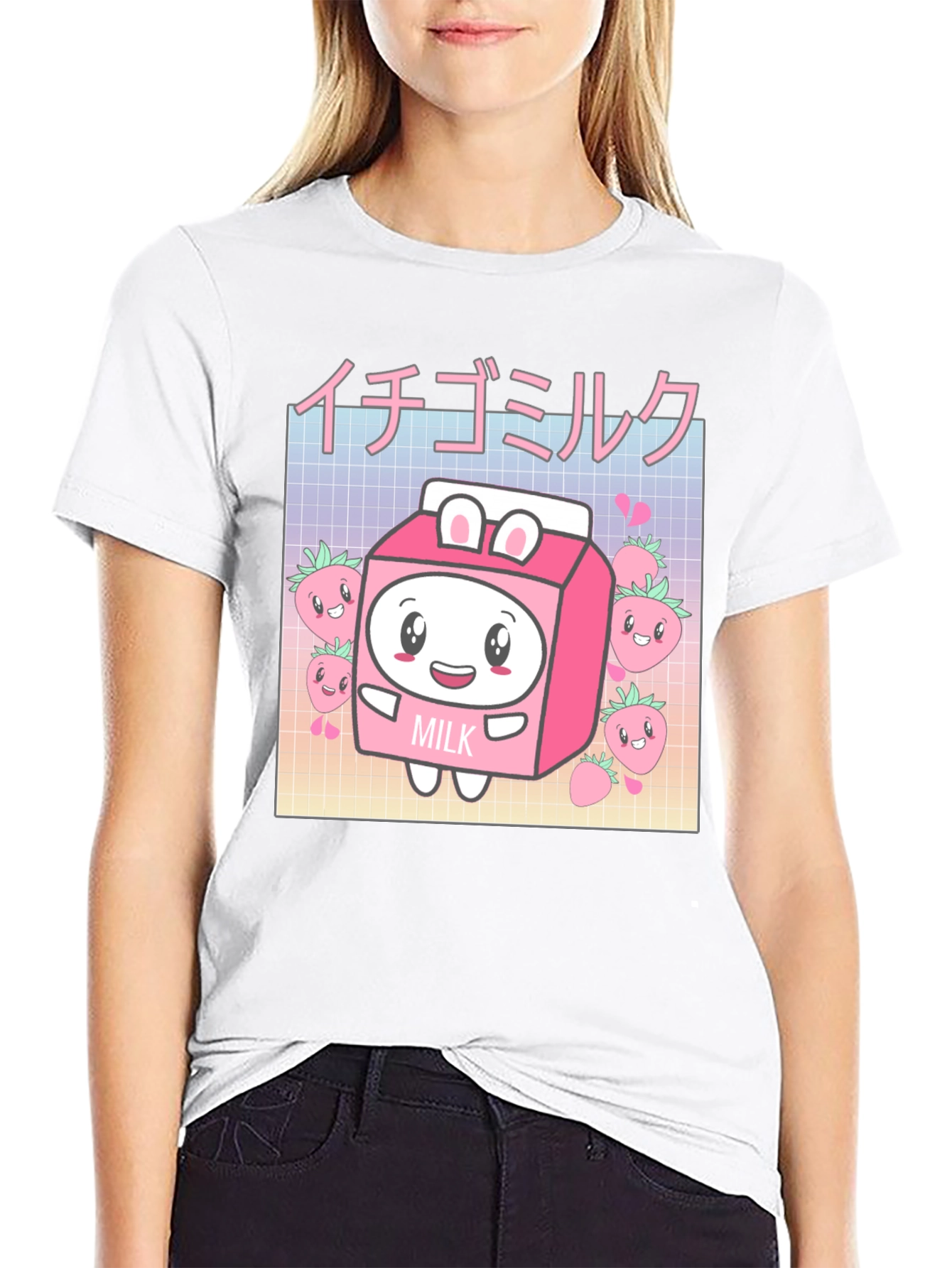 Strawberry Milk T-Shirt Kawaii Anime Tee