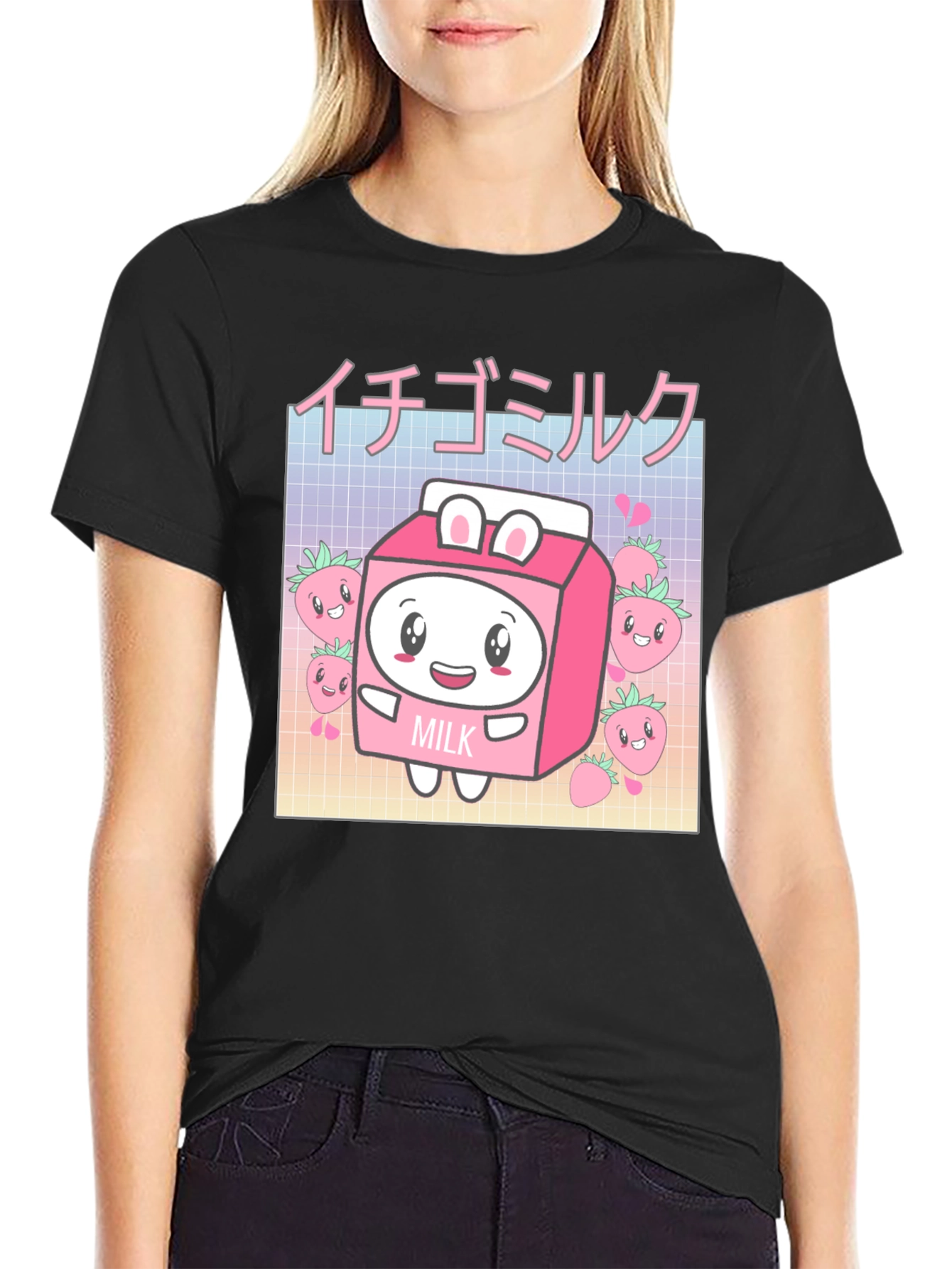 Strawberry Milk T-Shirt Kawaii Anime Tee