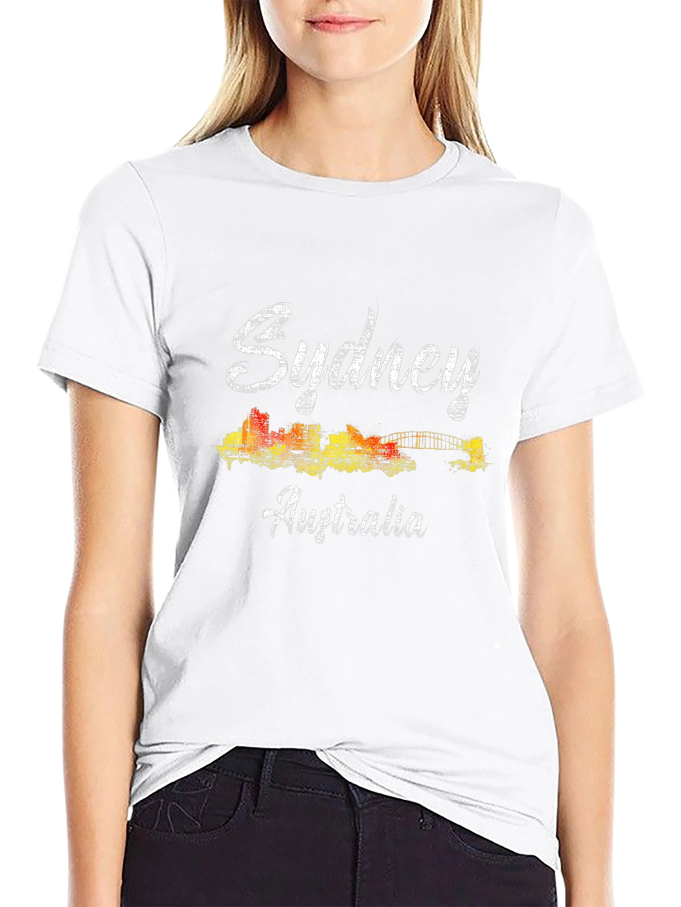 Sydney Australia Graphic Tee - Black Crew Neck