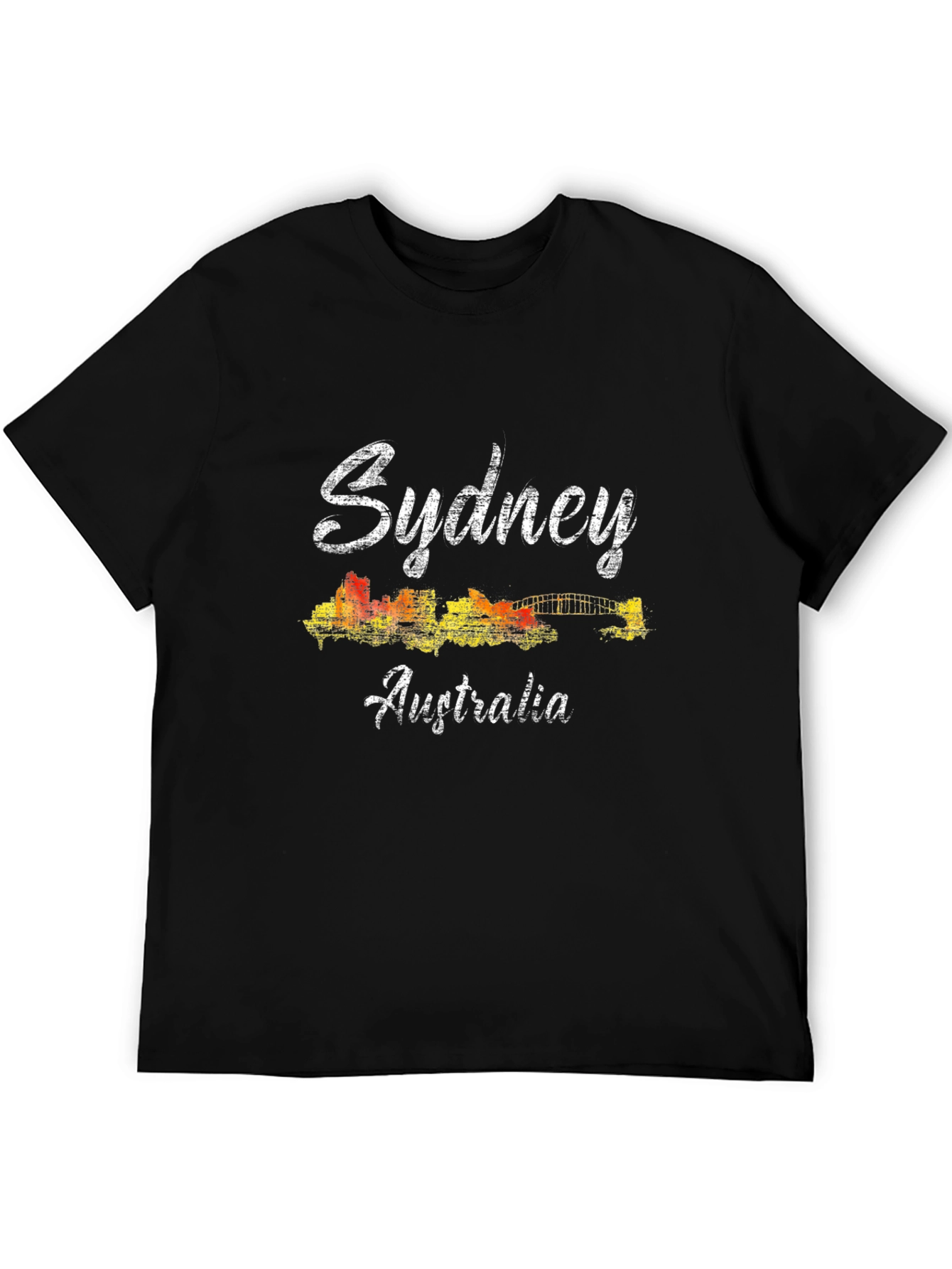 Sydney Australia Graphic Tee - Black Crew Neck