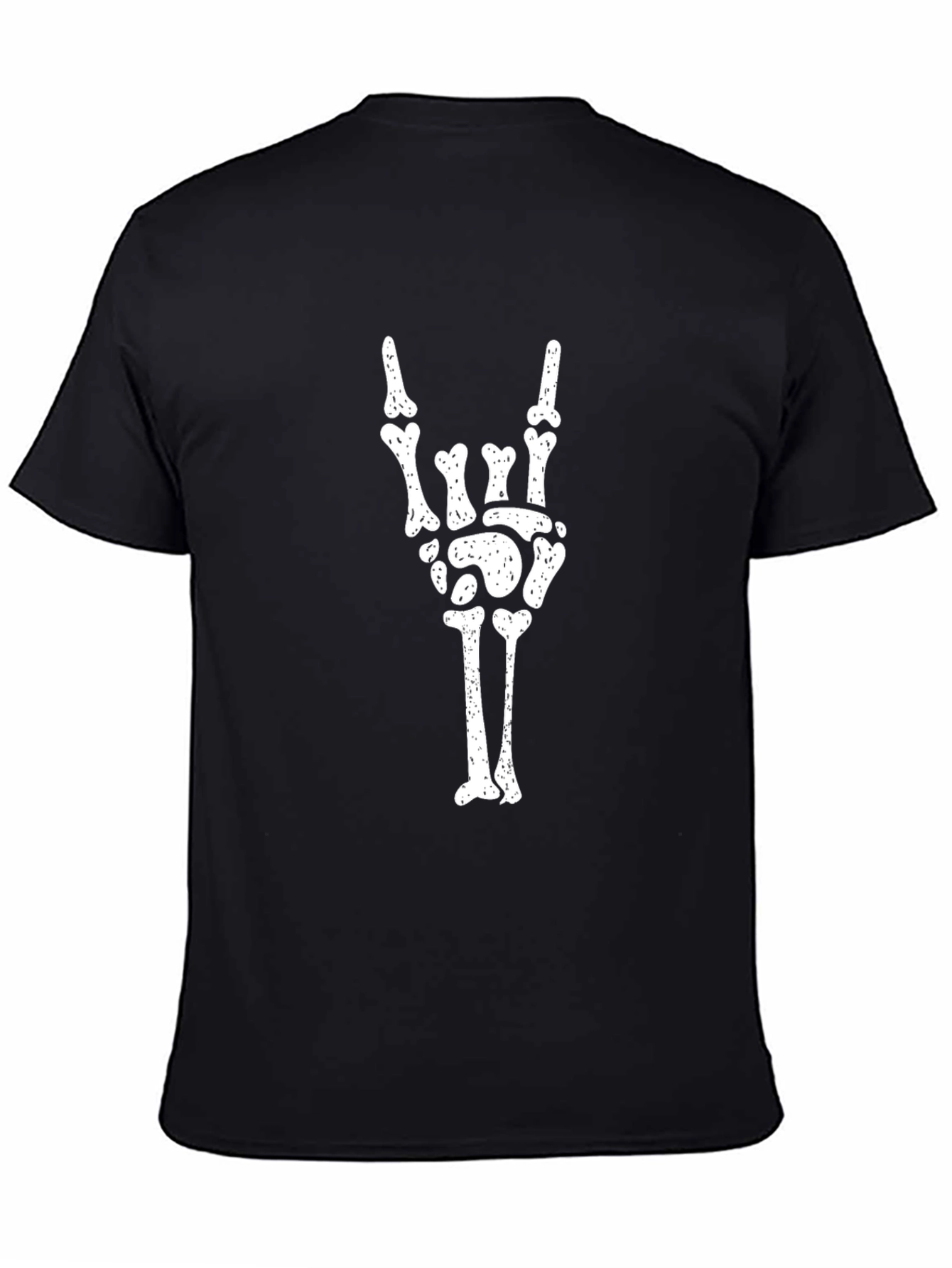 Skeleton Hand Rock On Graphic T-Shirt