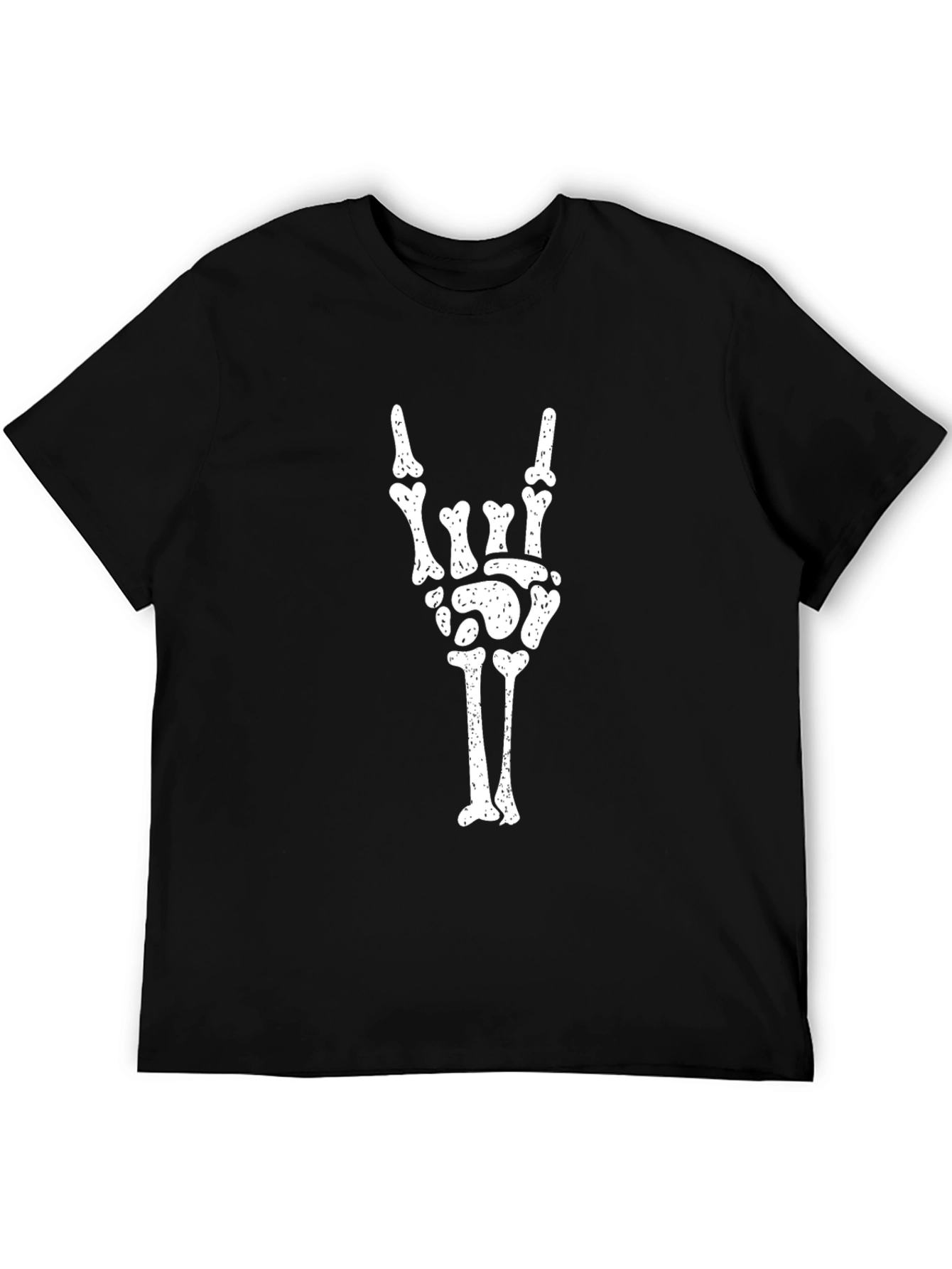 Skeleton Hand Rock On Graphic T-Shirt