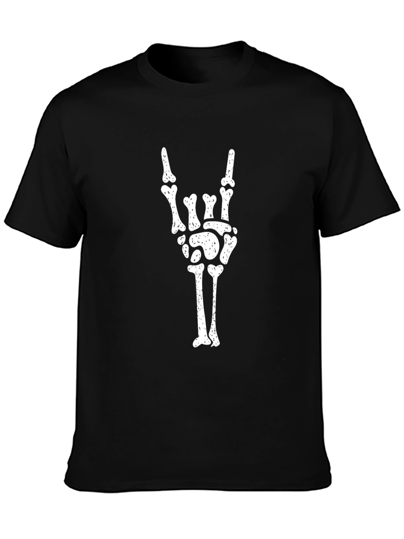 Skeleton Hand Rock On Graphic T-Shirt
