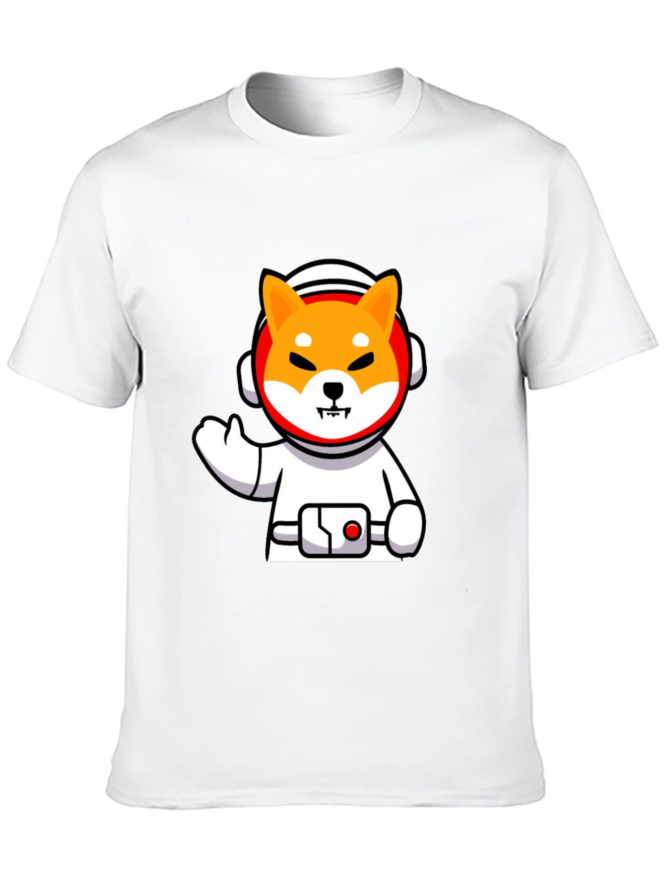 Astronaut Shiba Inu Graphic Black T-Shirt