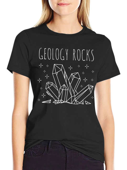 Geology Rocks Graphic Tee - Black Cotton Blend