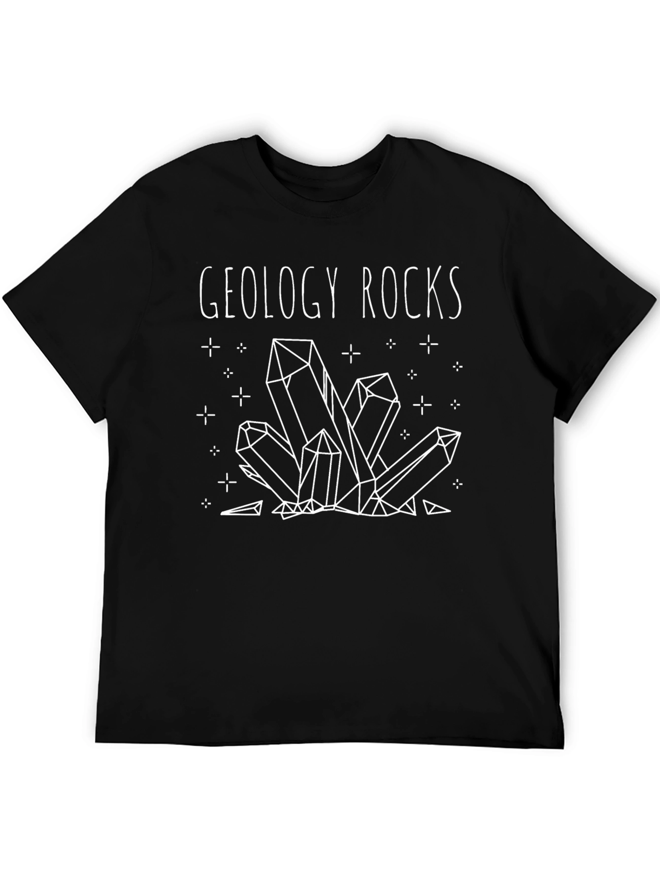 Geology Rocks Graphic Tee - Black Cotton Blend