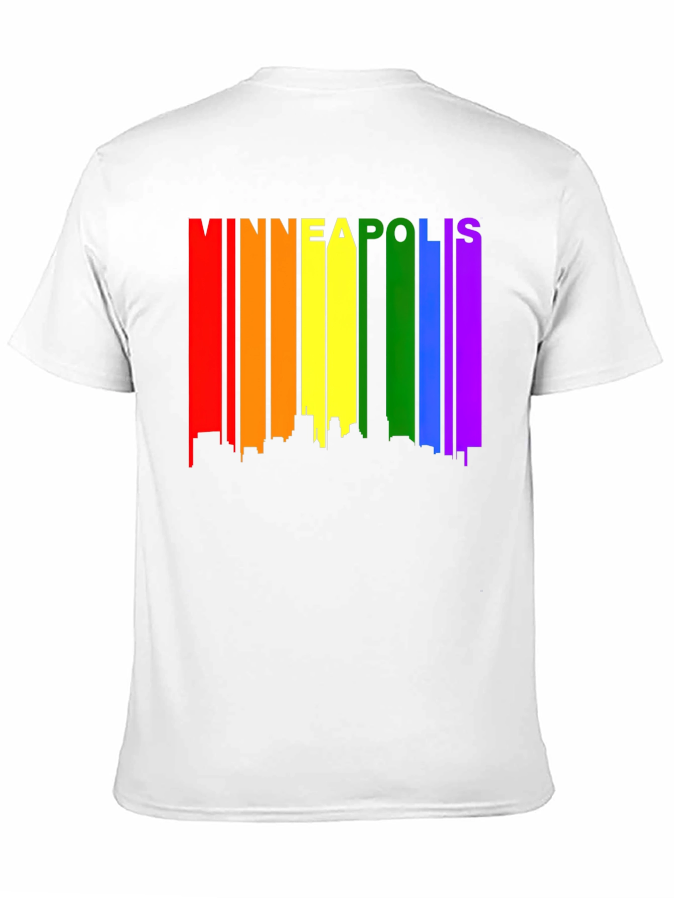 Minneapolis Pride Skyline Tee - Black Graphic T-Shirt