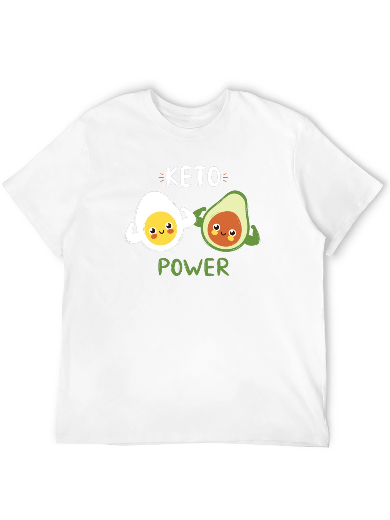 Keto Power T-Shirt - Egg and Avocado Gym Buddies