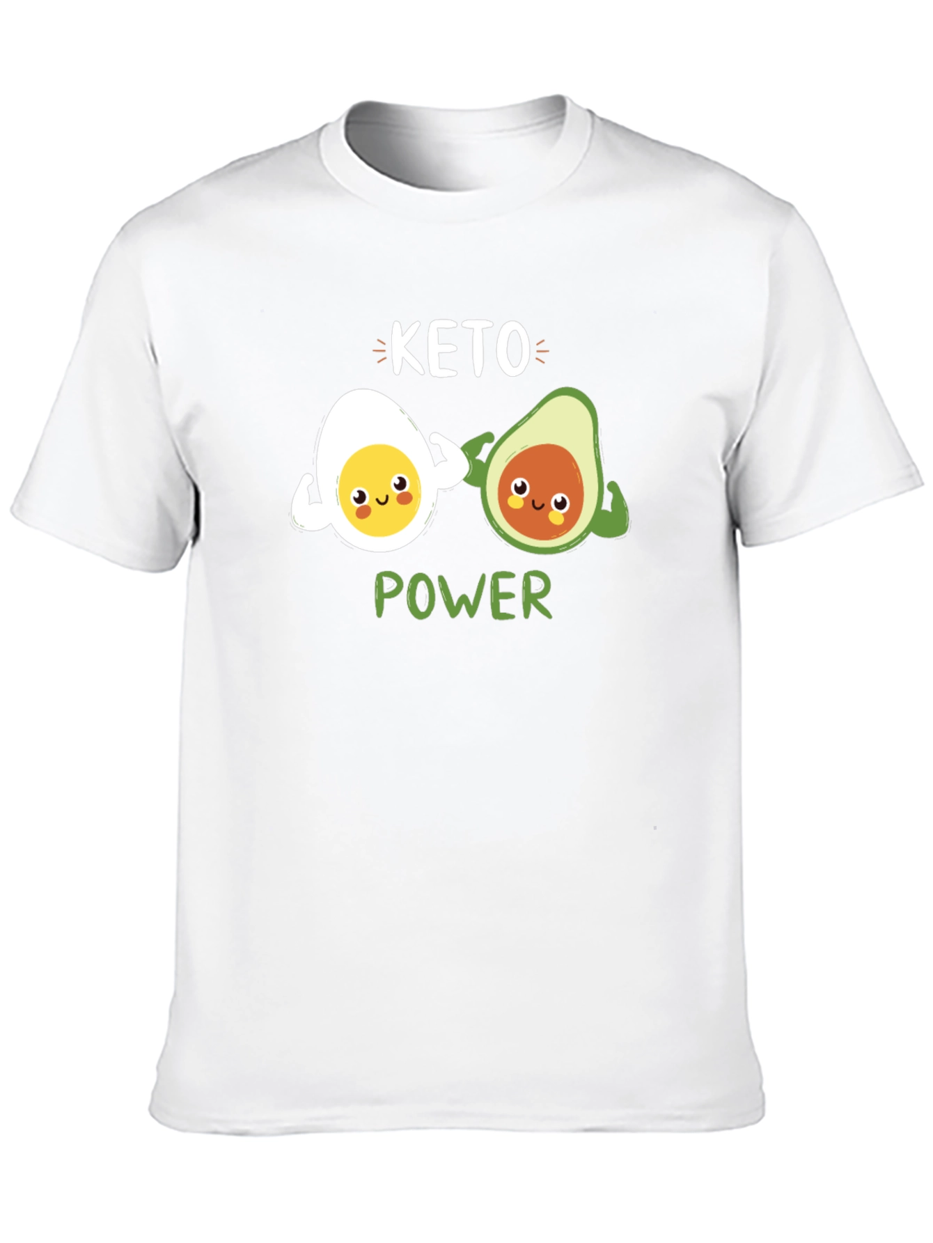 Keto Power T-Shirt - Egg and Avocado Gym Buddies