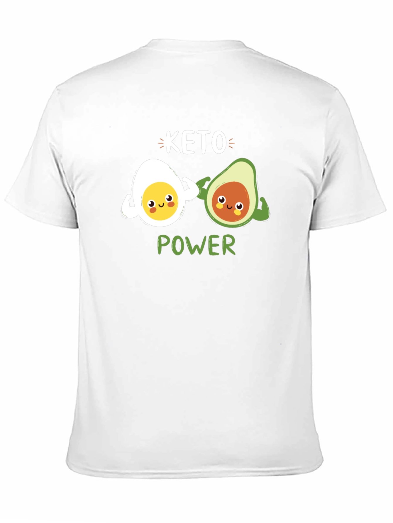 Keto Power T-Shirt - Egg and Avocado Gym Buddies