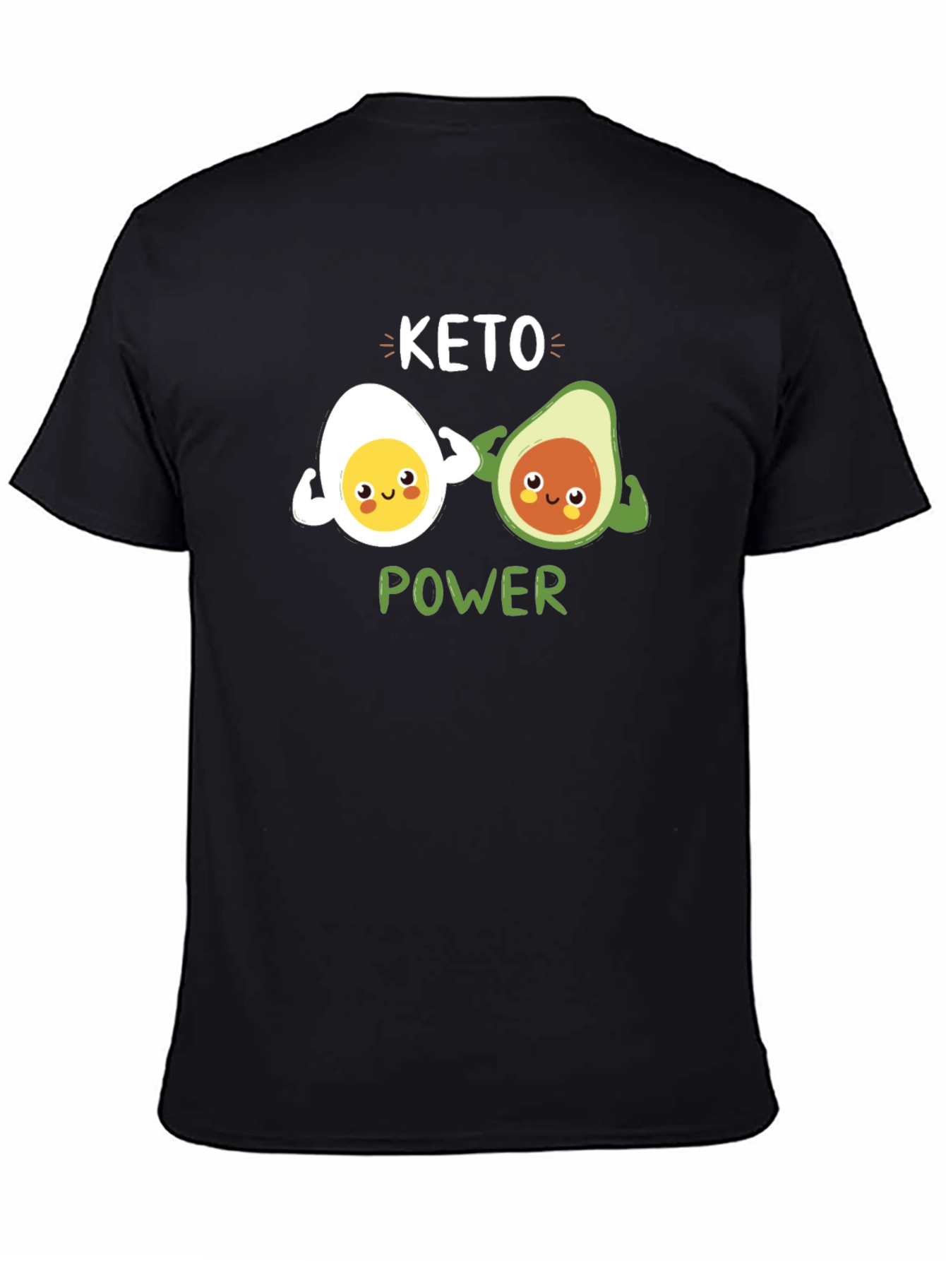Keto Power T-Shirt - Egg and Avocado Gym Buddies