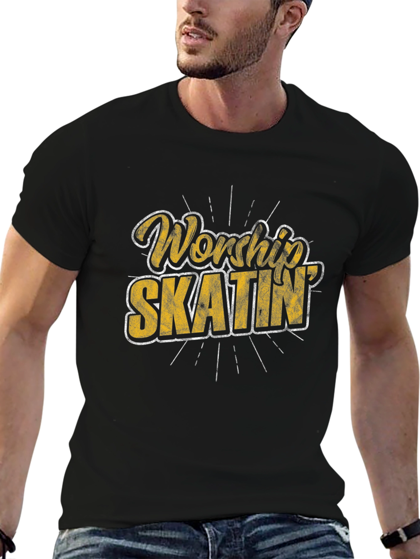Worship Skatin Graphic T-Shirt