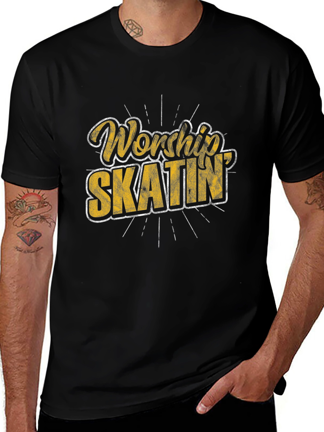 Worship Skatin Graphic T-Shirt