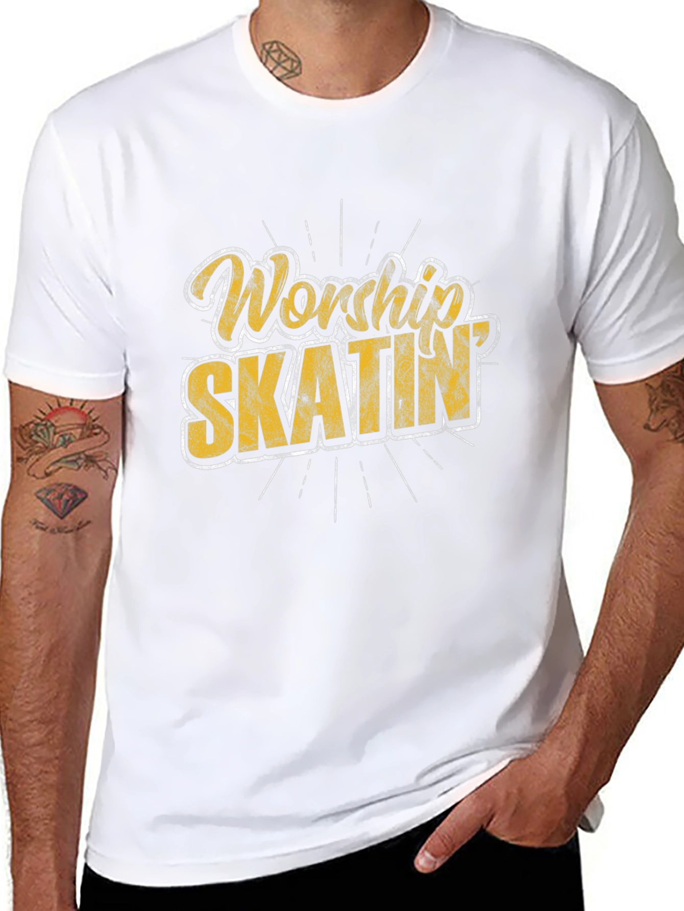 Worship Skatin Graphic T-Shirt