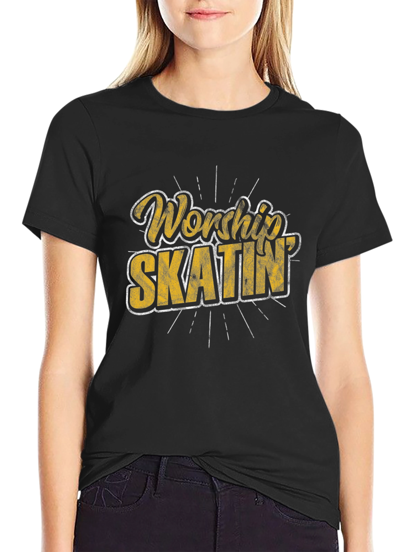 Worship Skatin Graphic T-Shirt