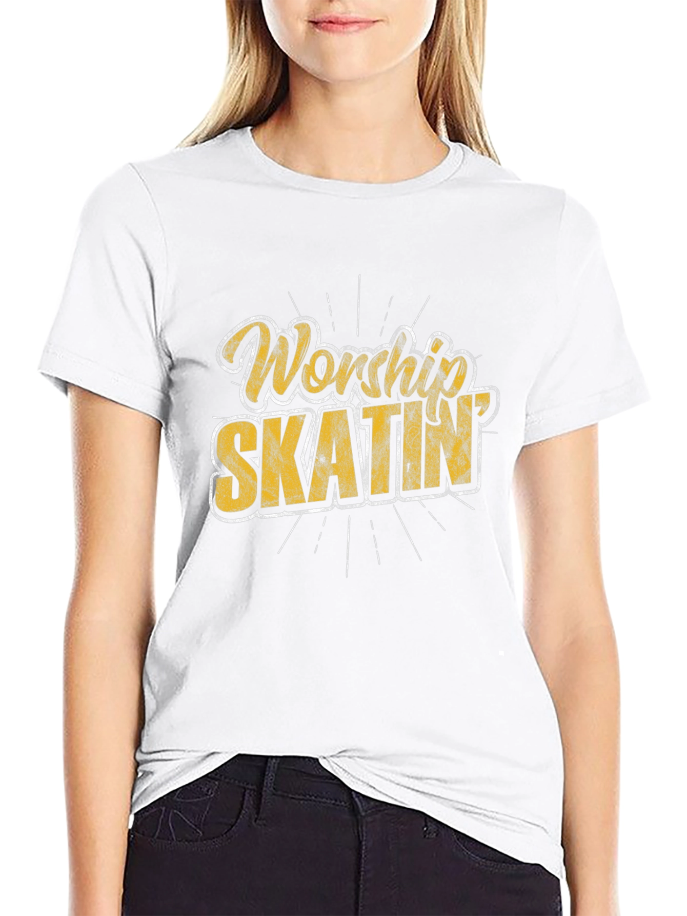 Worship Skatin Graphic T-Shirt