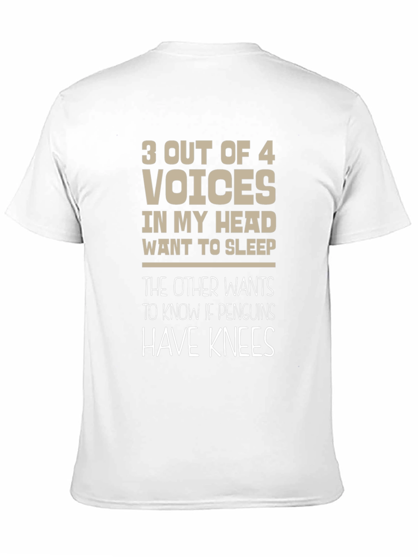 Penguin Knee Funny Graphic T-Shirt