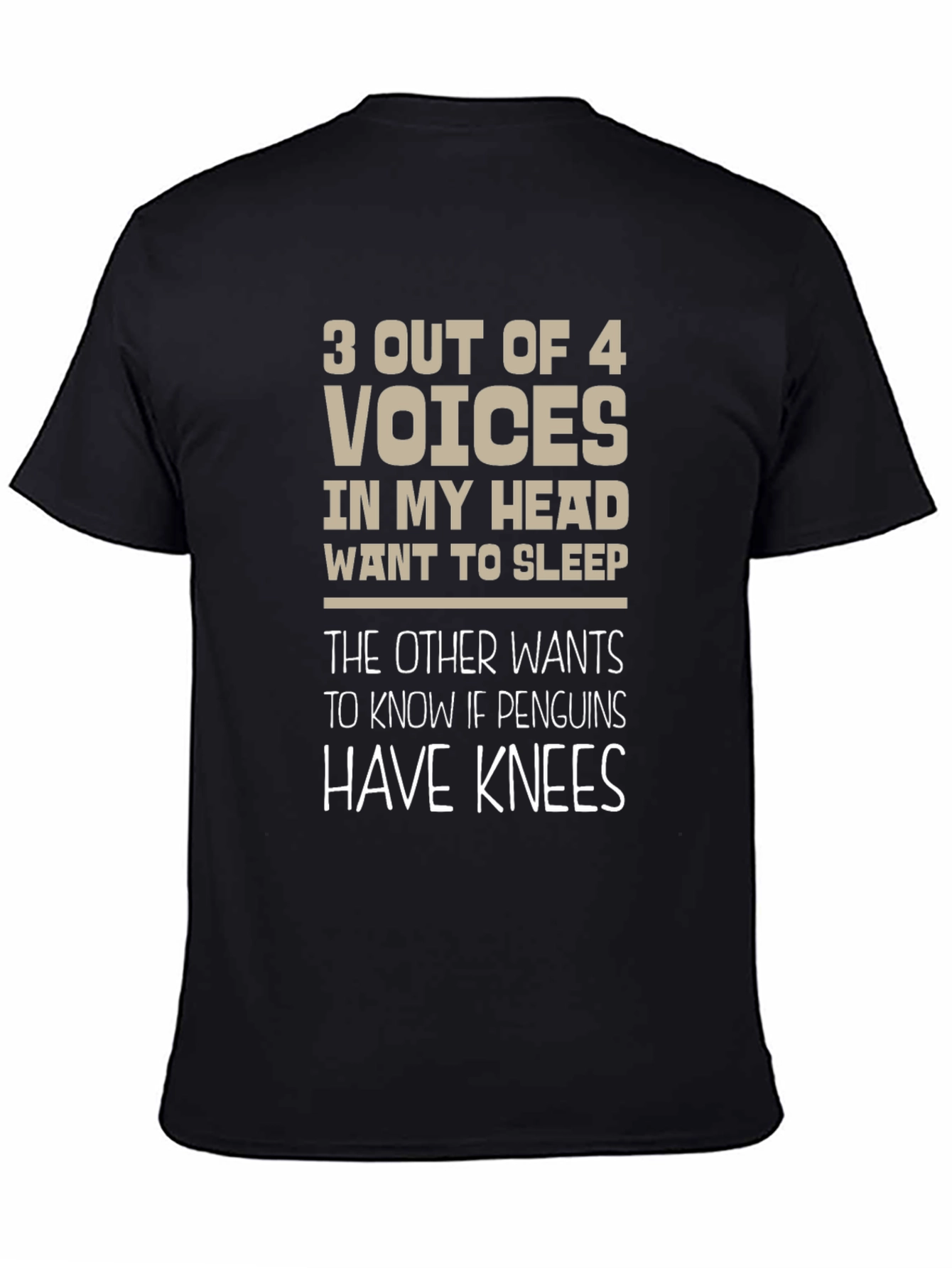 Penguin Knee Funny Graphic T-Shirt