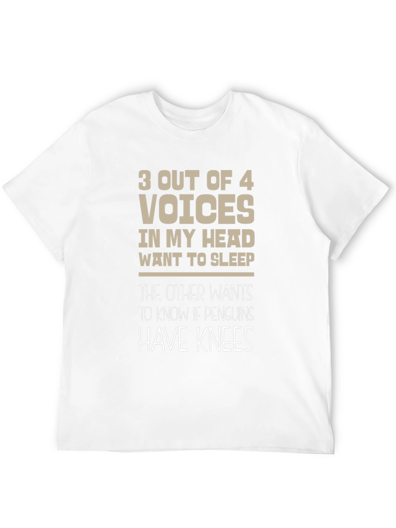 Penguin Knee Funny Graphic T-Shirt