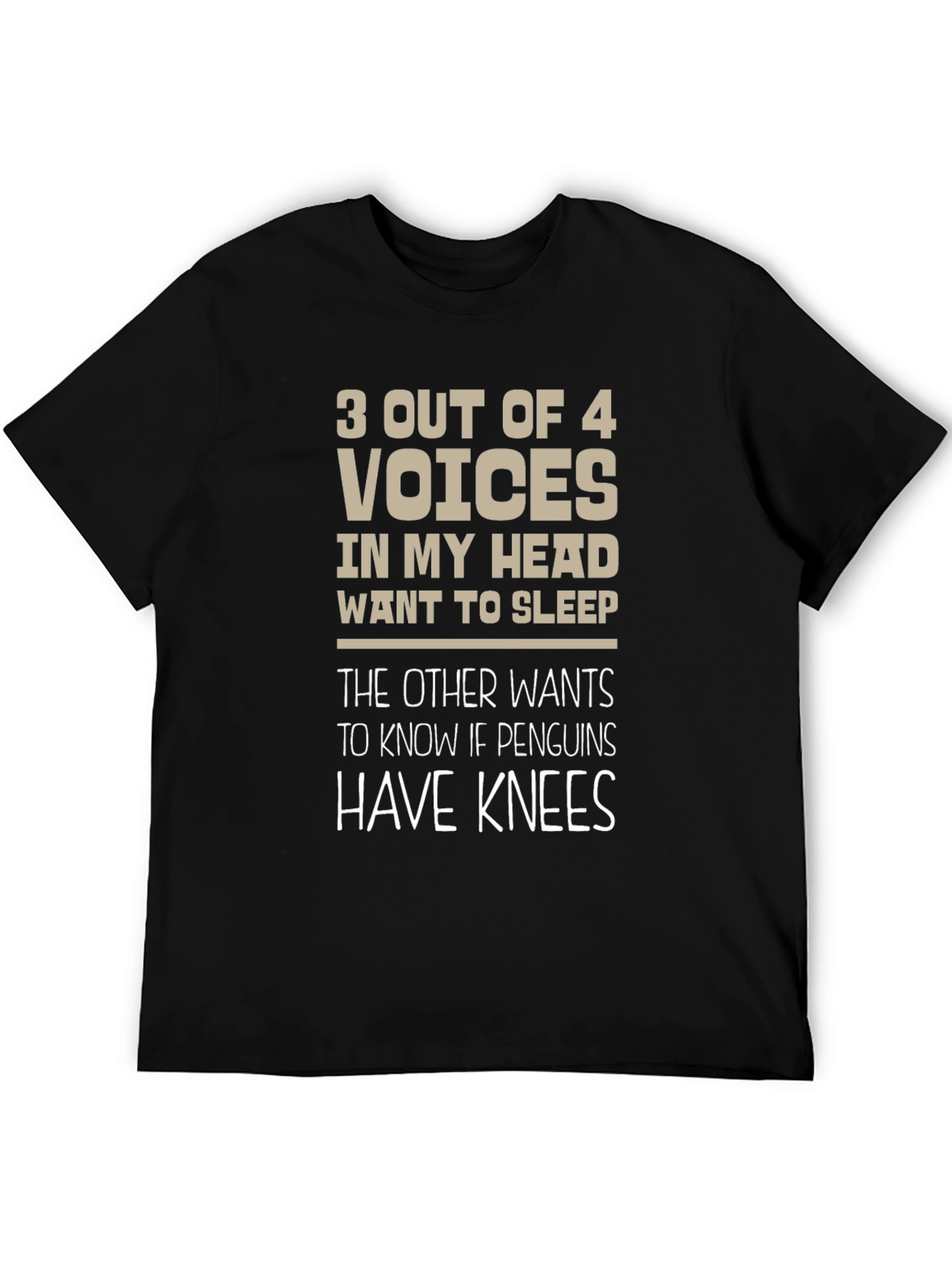 Penguin Knee Funny Graphic T-Shirt