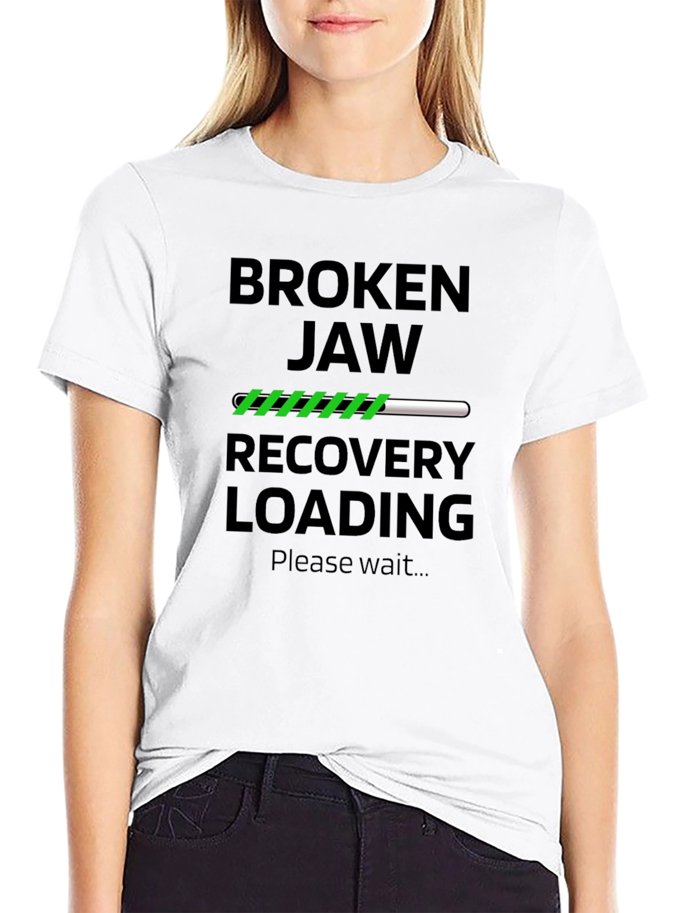 Broken Jaw Recovery Loading Funny T-Shirt