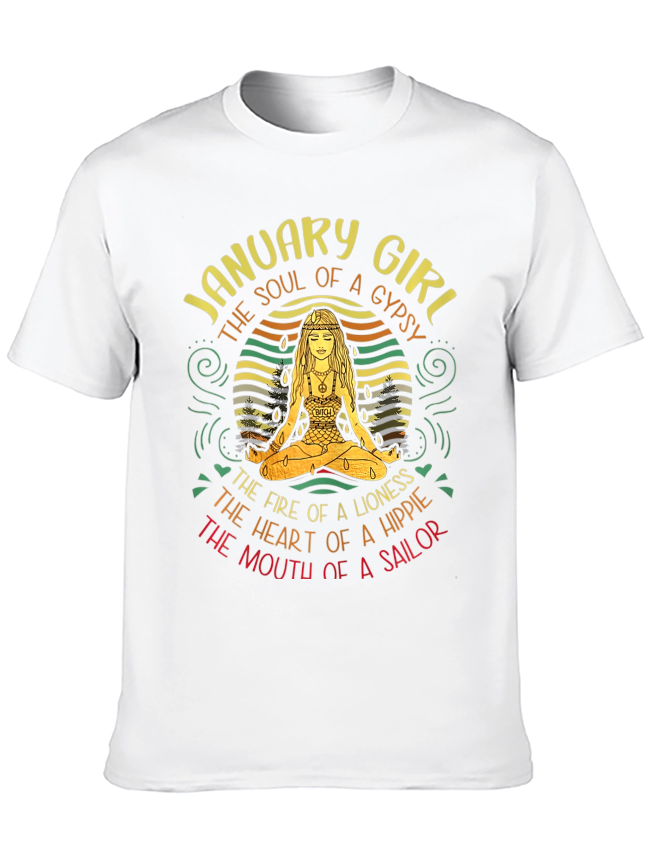 January Girl Gypsy Hippie Sailor T-Shirt