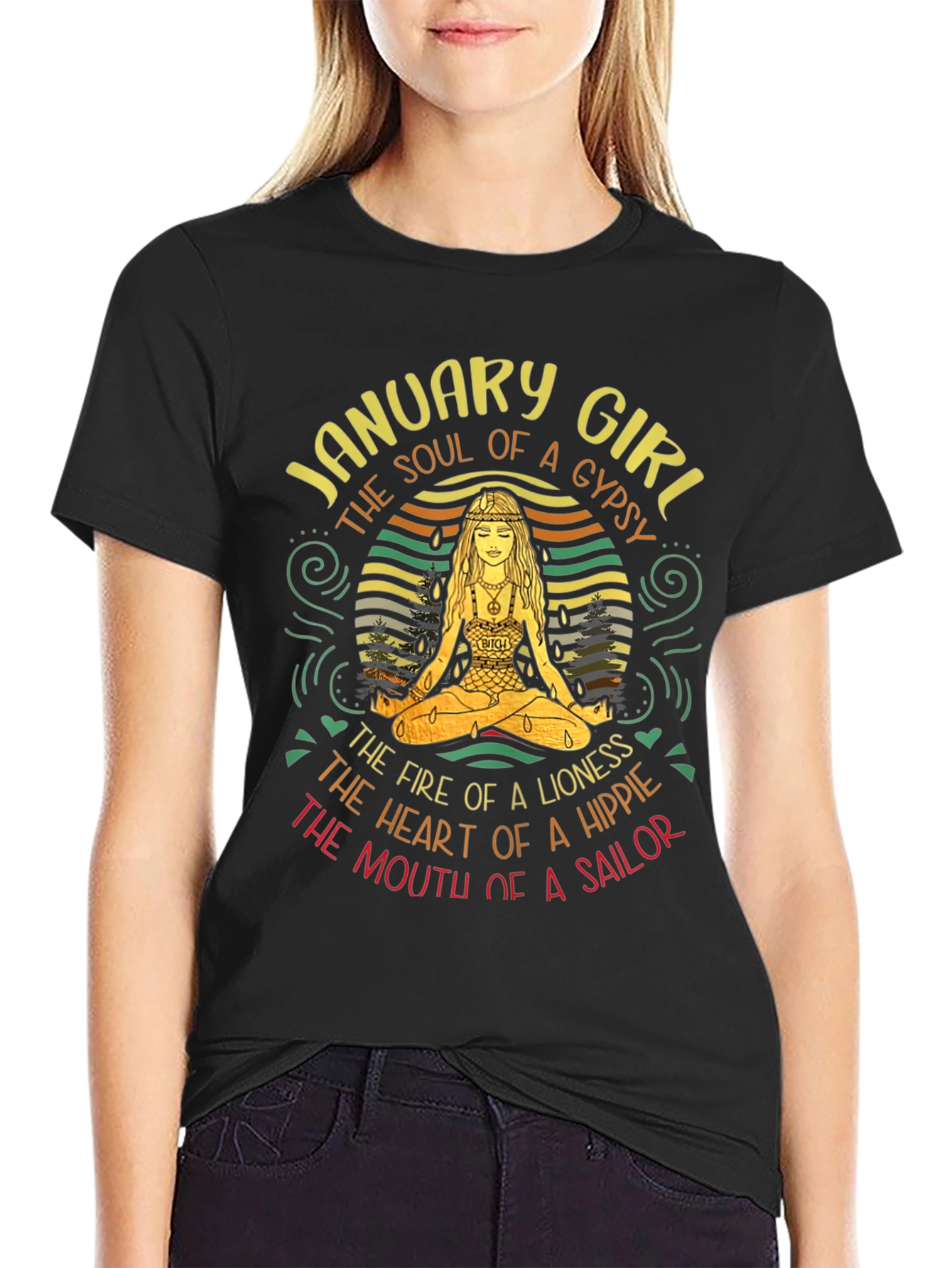 January Girl Gypsy Hippie Sailor T-Shirt