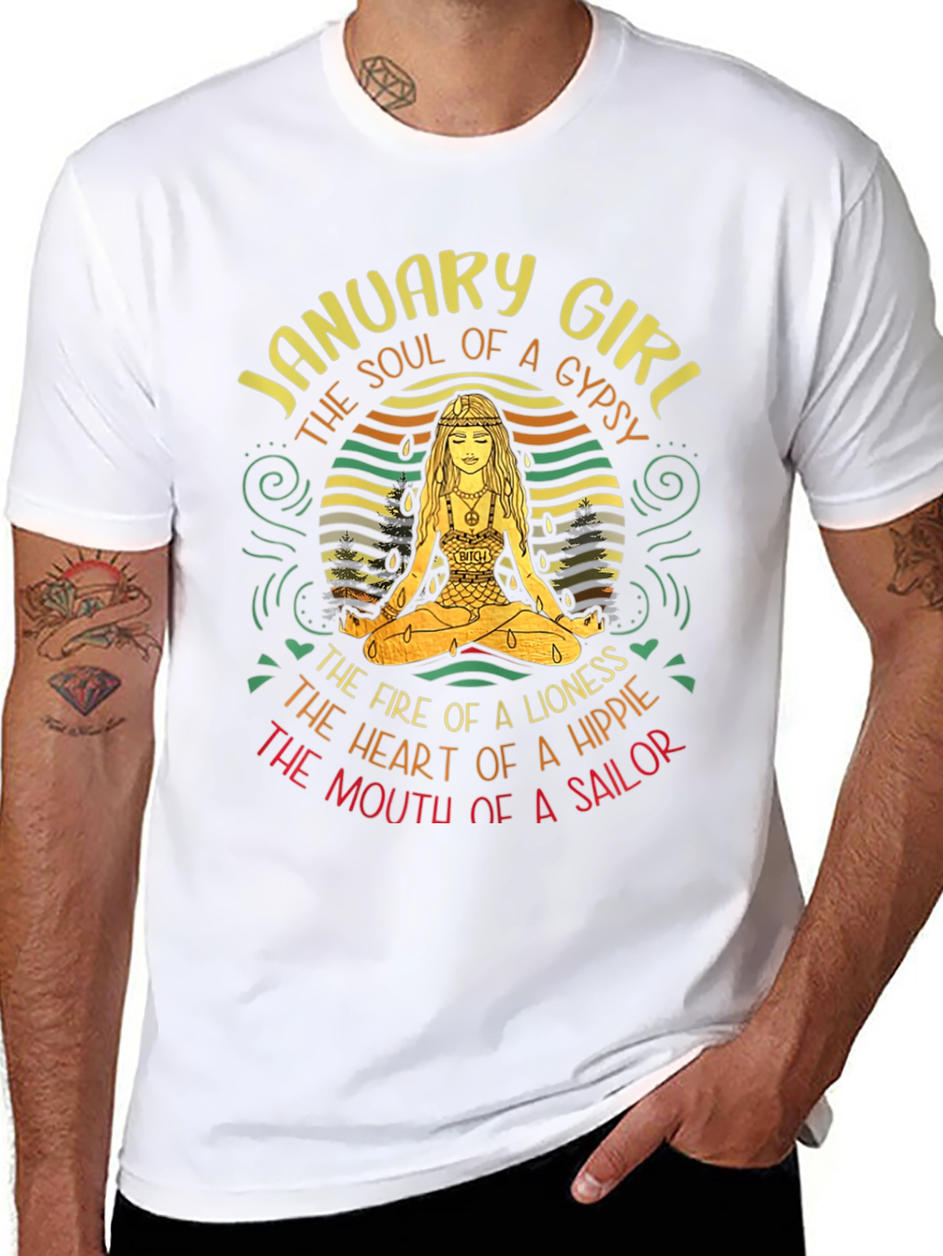 January Girl Gypsy Hippie Sailor T-Shirt