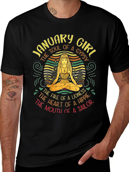 January Girl Gypsy Hippie Sailor T-Shirt