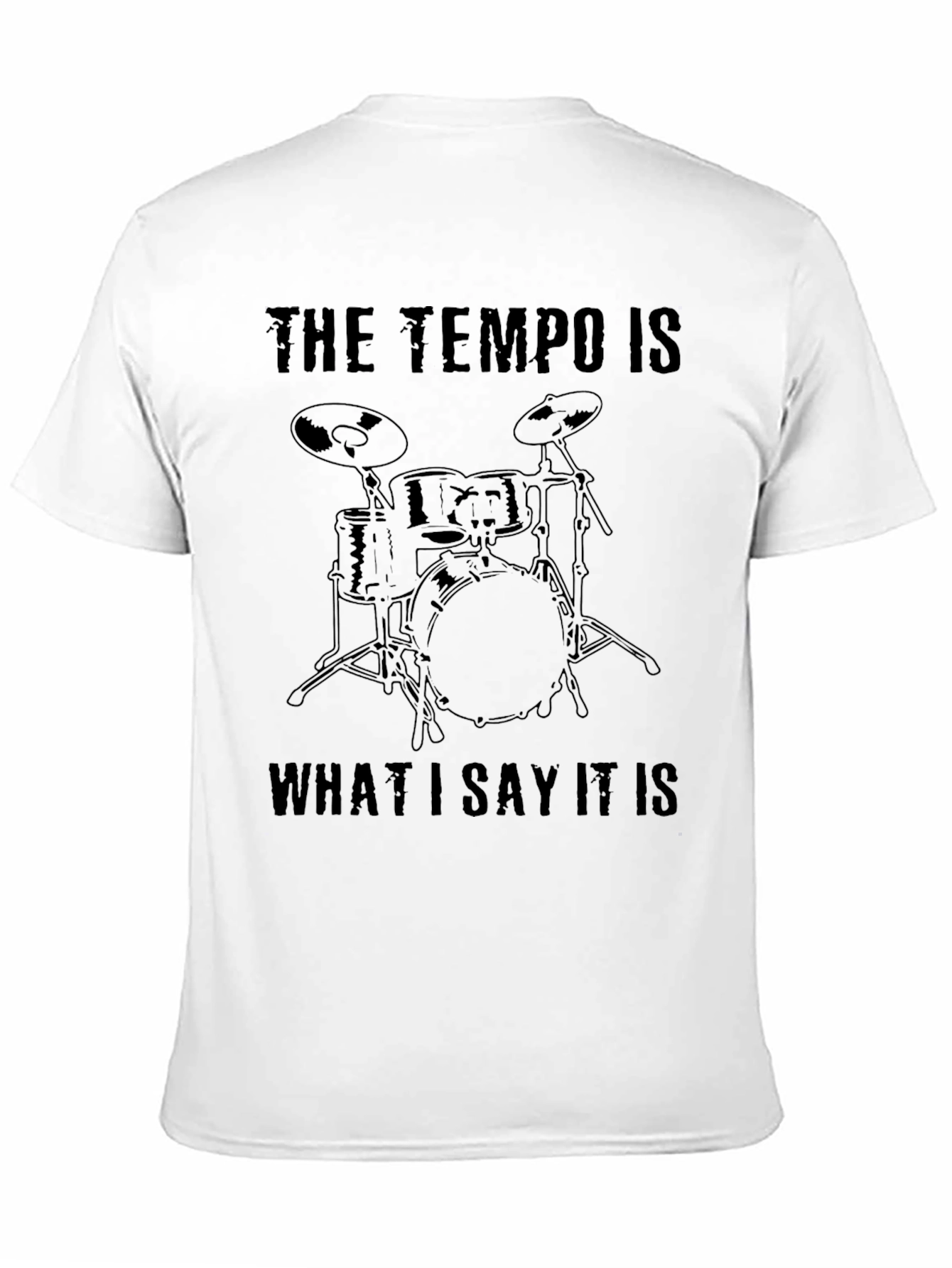 Tempo Drum Set Graphic Black T-Shirt