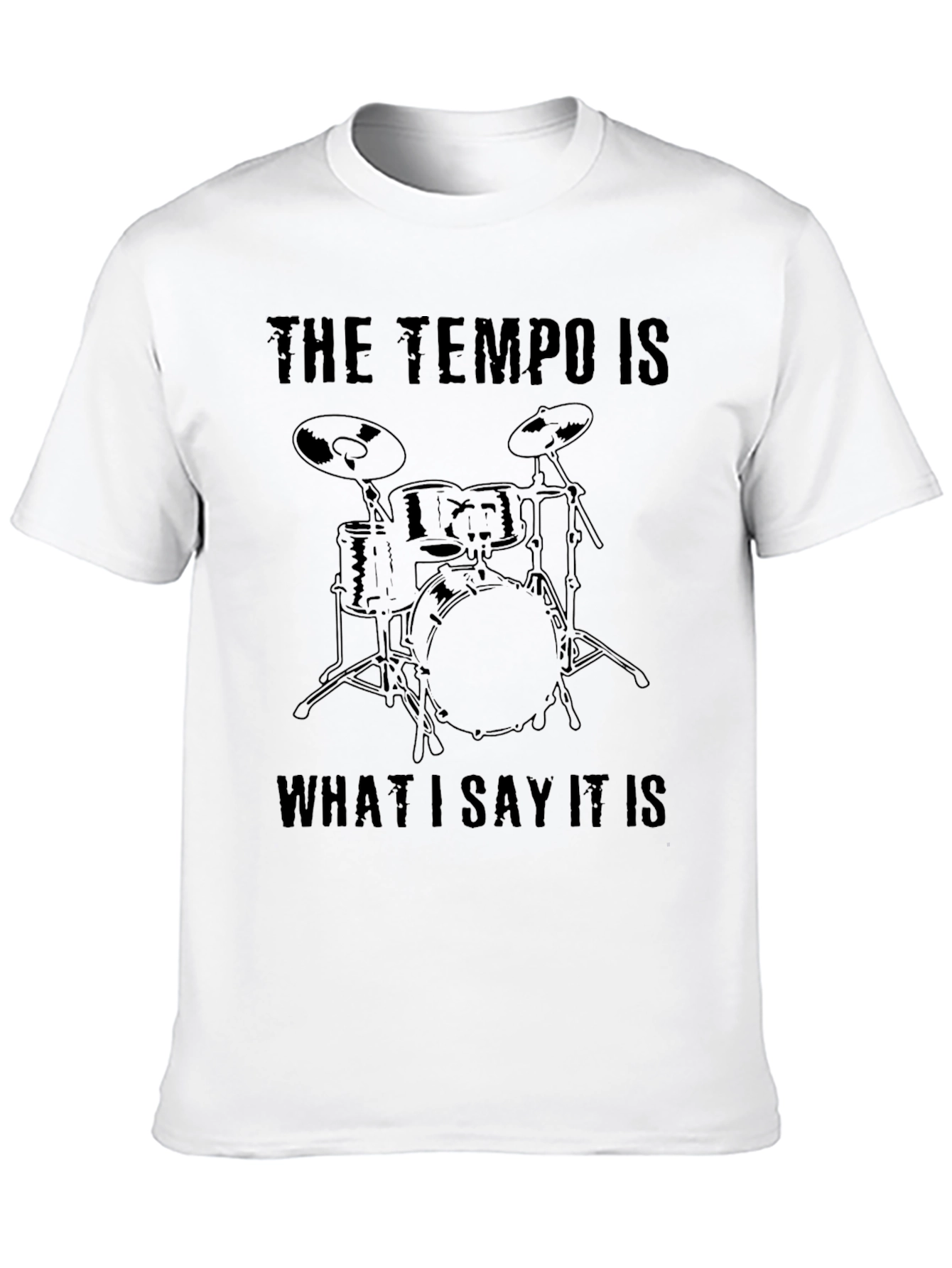 Tempo Drum Set Graphic Black T-Shirt
