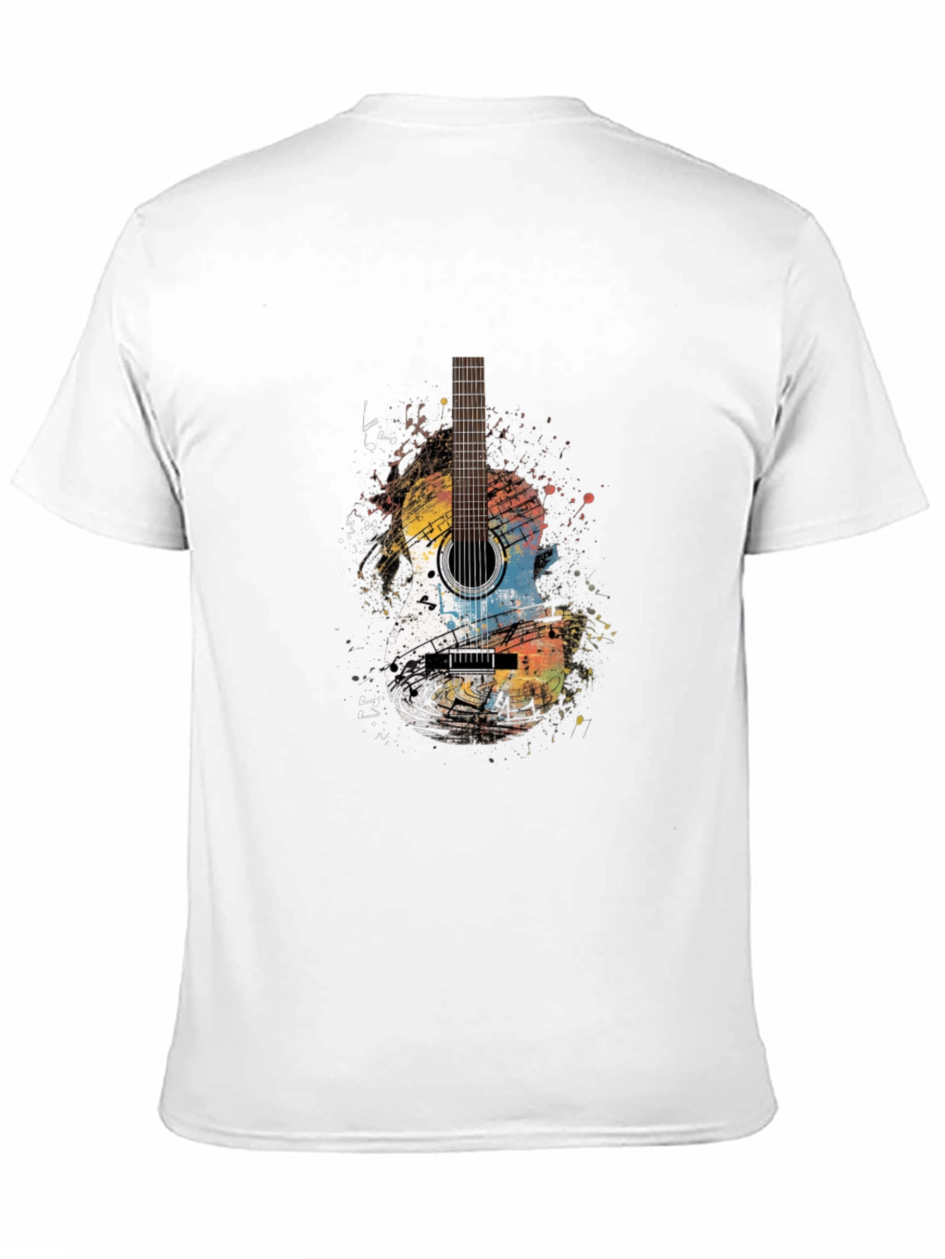 Guitar Graphic Print Crew Neck T-Shirt