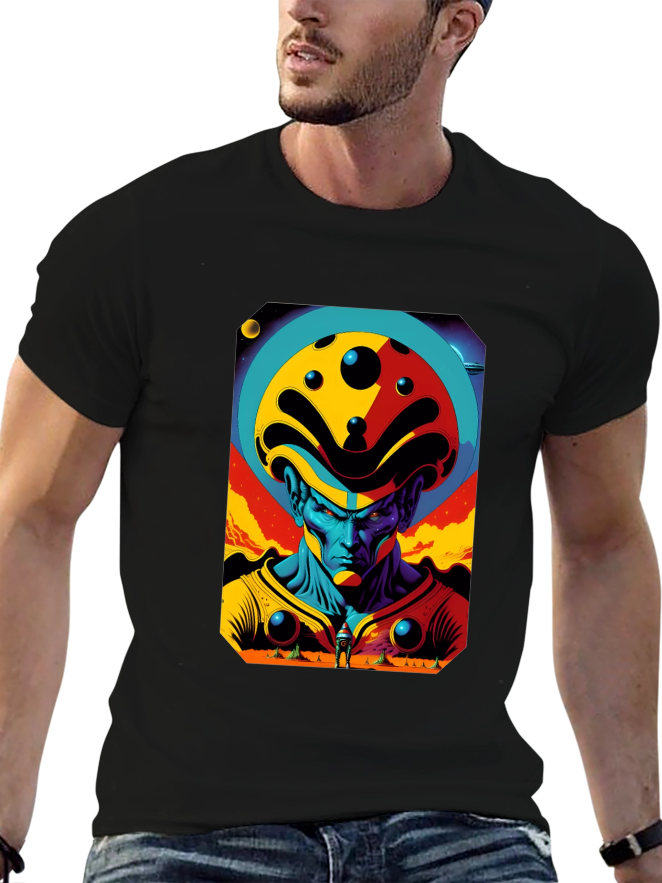 Retro Sci-Fi Alien Graphic Tee - Modern Comfort