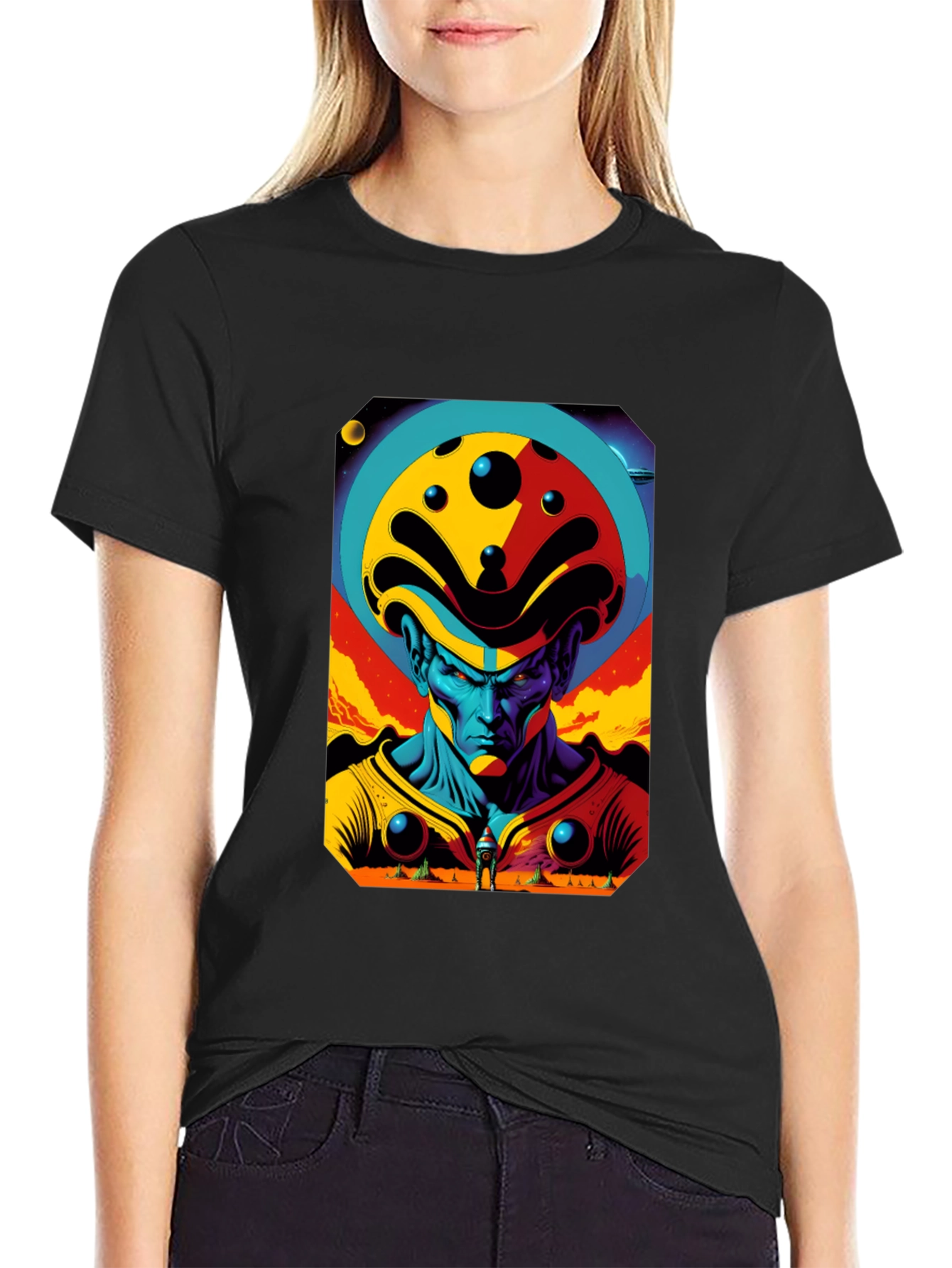 Retro Sci-Fi Alien Graphic Tee - Modern Comfort
