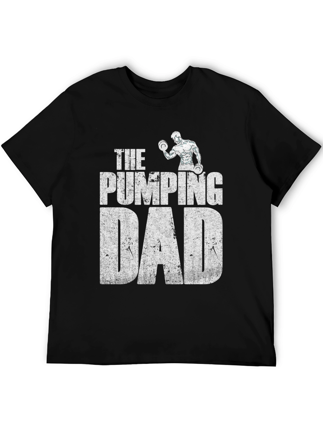 The Pumping Dad Black Graphic T-Shirt
