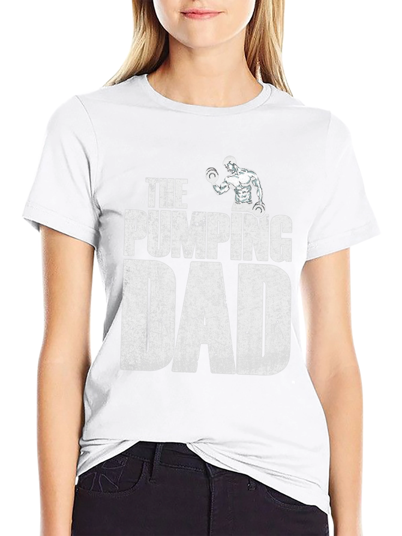 The Pumping Dad Black Graphic T-Shirt