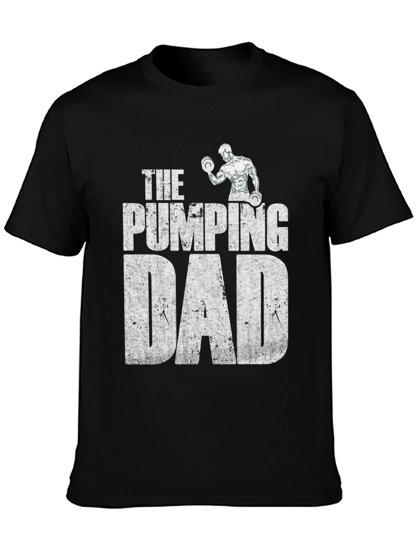 The Pumping Dad Black Graphic T-Shirt