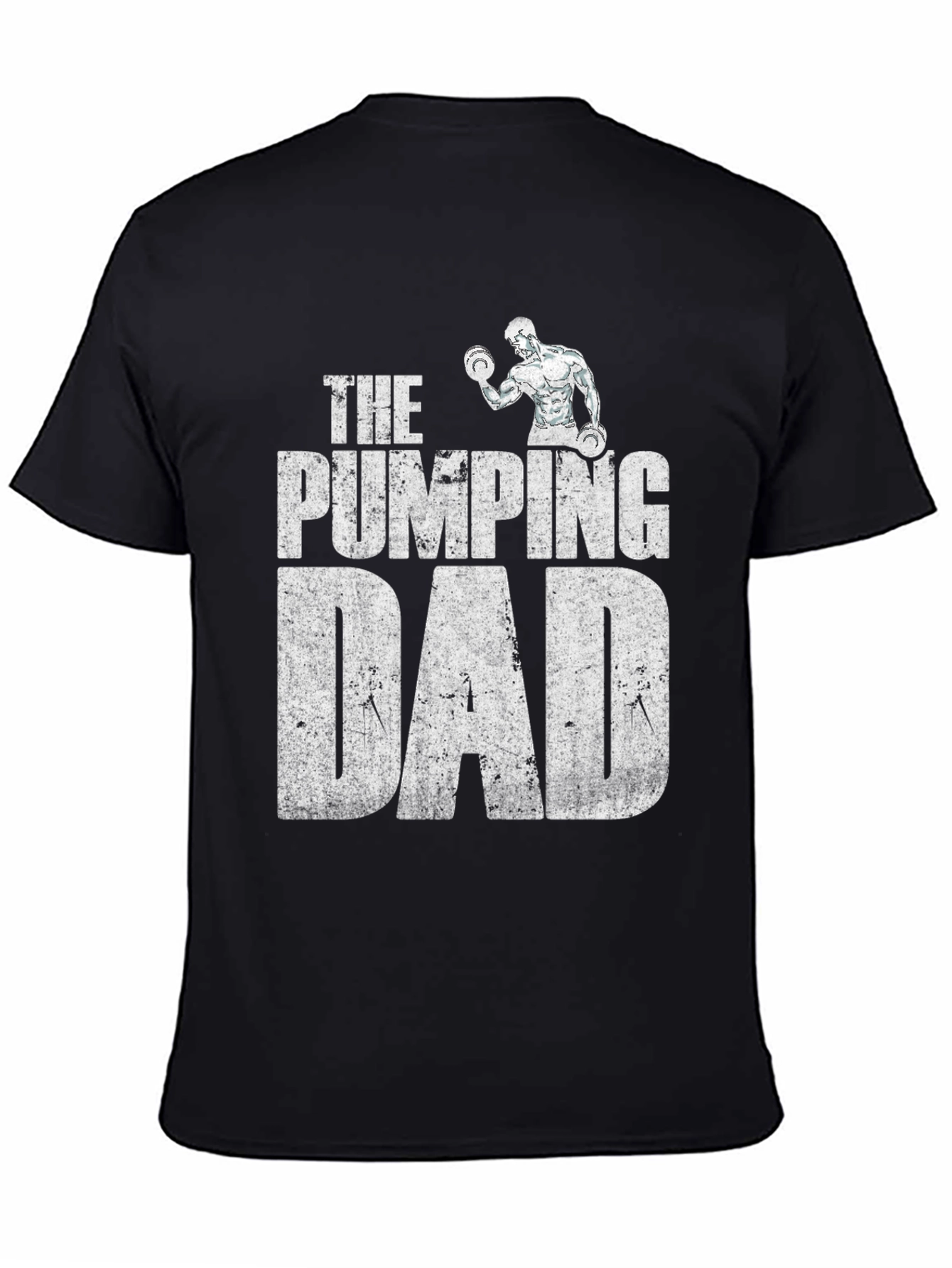 The Pumping Dad Black Graphic T-Shirt