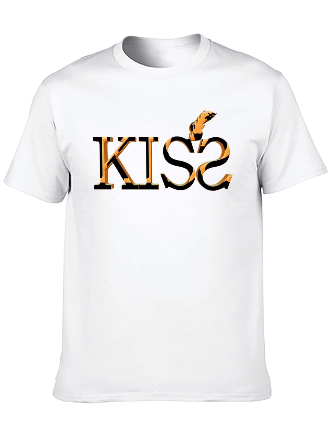 Fiery KISS2 Graphic Tee - Bold & Unique Design