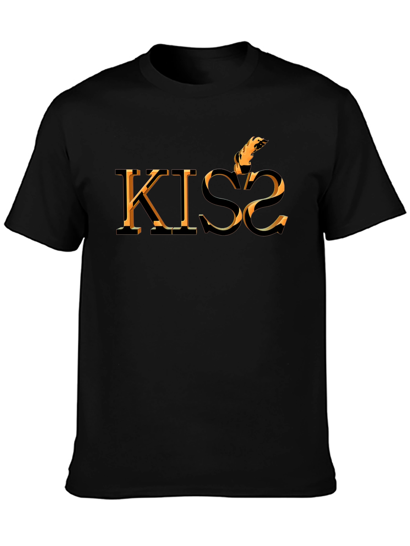 Fiery KISS2 Graphic Tee - Bold & Unique Design