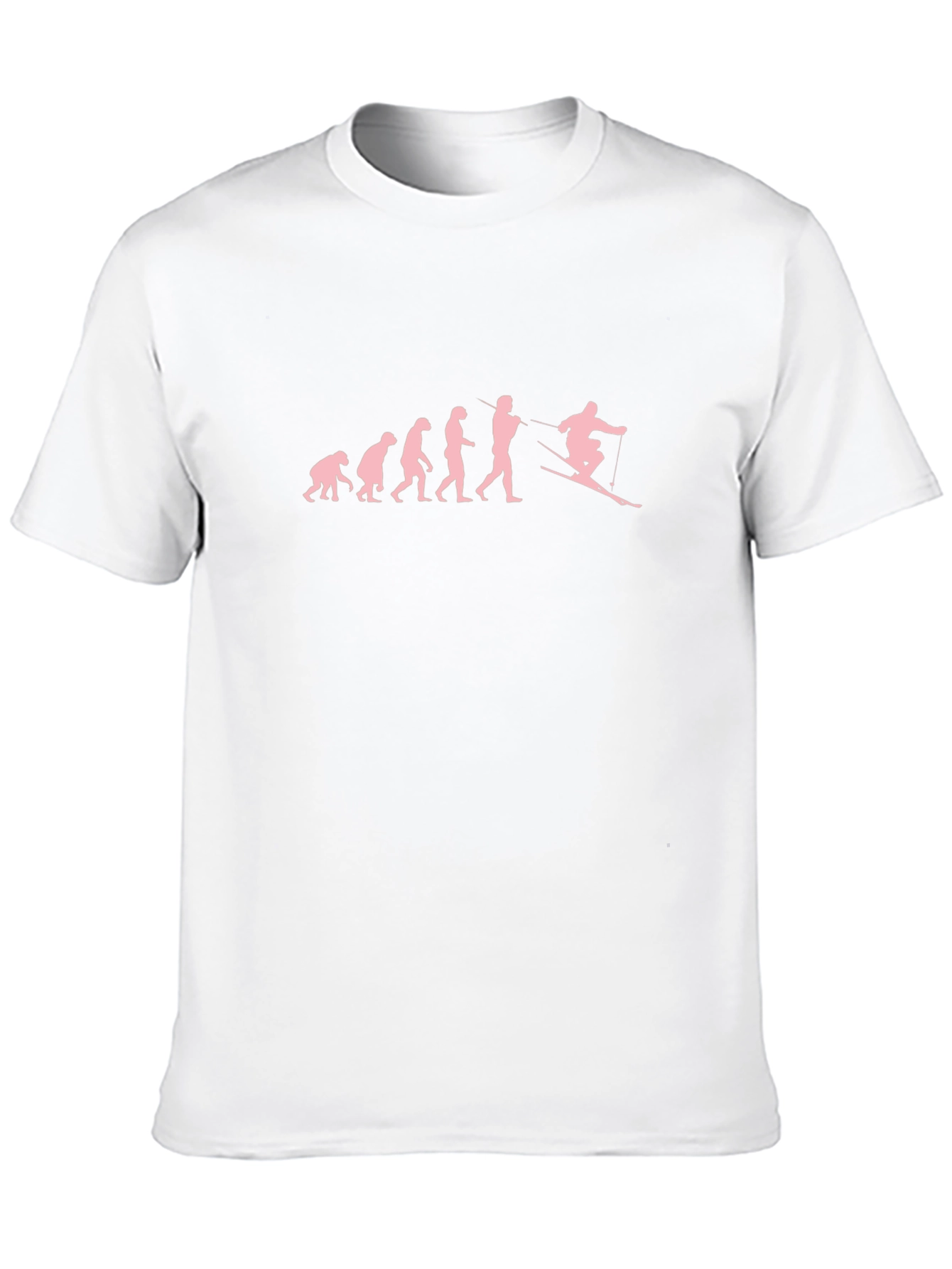 Evolution of Skiing Graphic T-Shirt - Black Cotton Tee