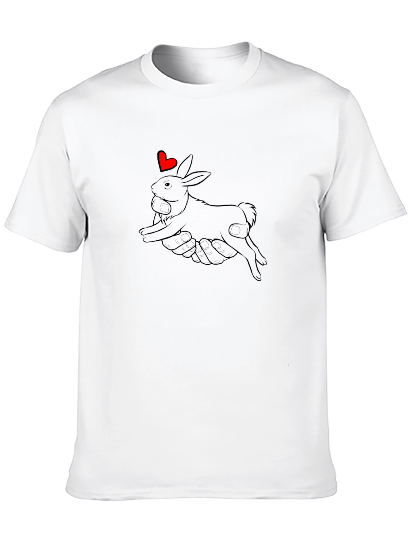 Rabbit Love T-Shirt - Cute Graphic Tee