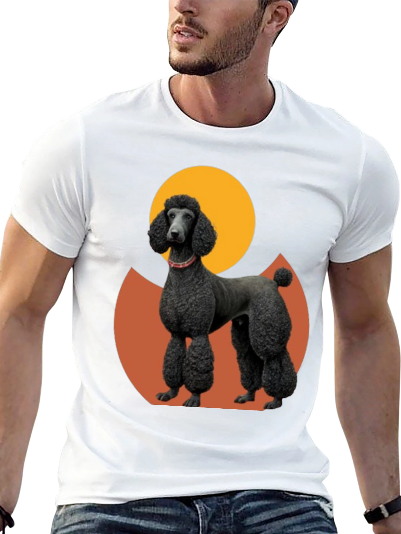 Poodle Graphic Tee - Black Cotton Blend
