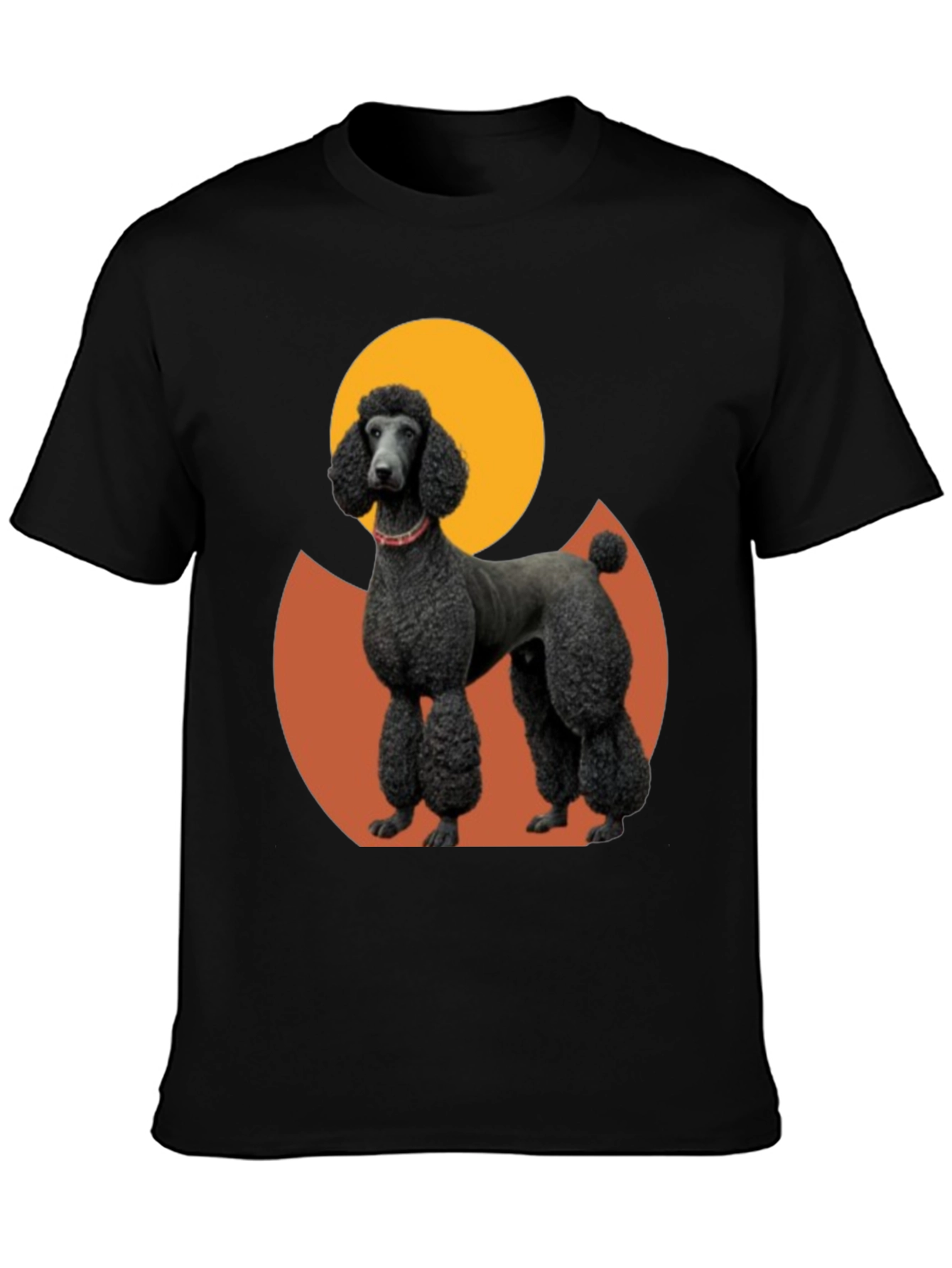 Poodle Graphic Tee - Black Cotton Blend