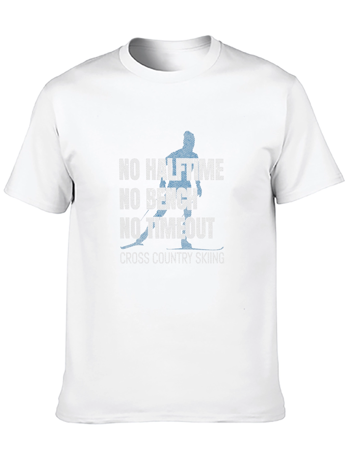 No Halftime Skiing Black Graphic Tee Shirt