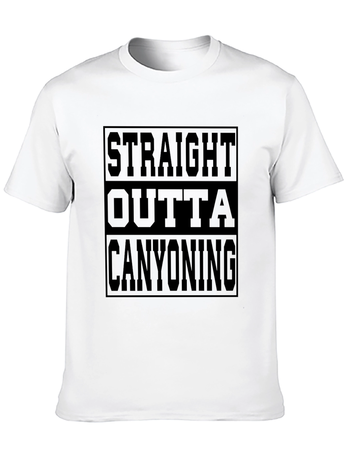 Straight Outta Canyoning Black Graphic Tee