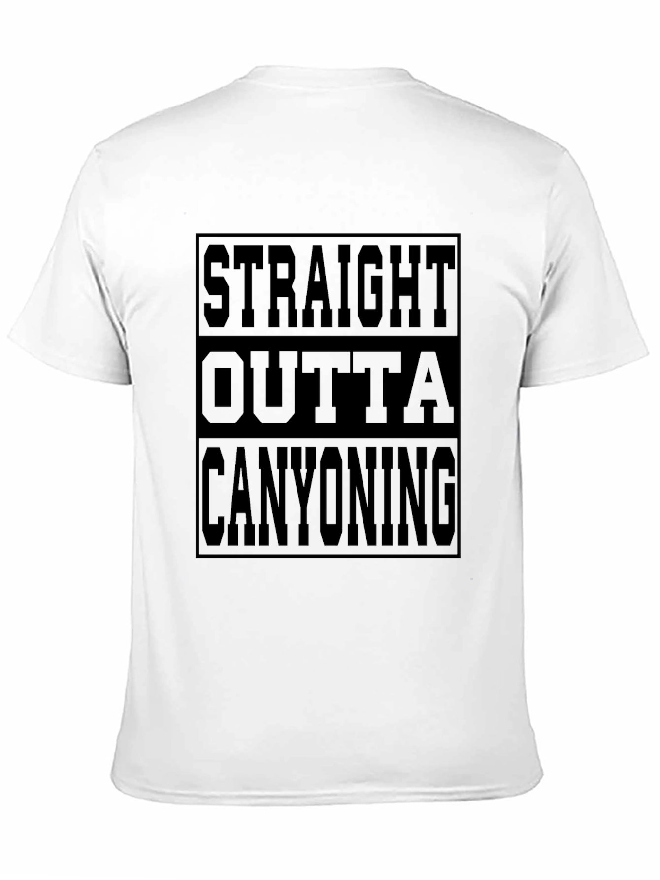 Straight Outta Canyoning Black Graphic Tee