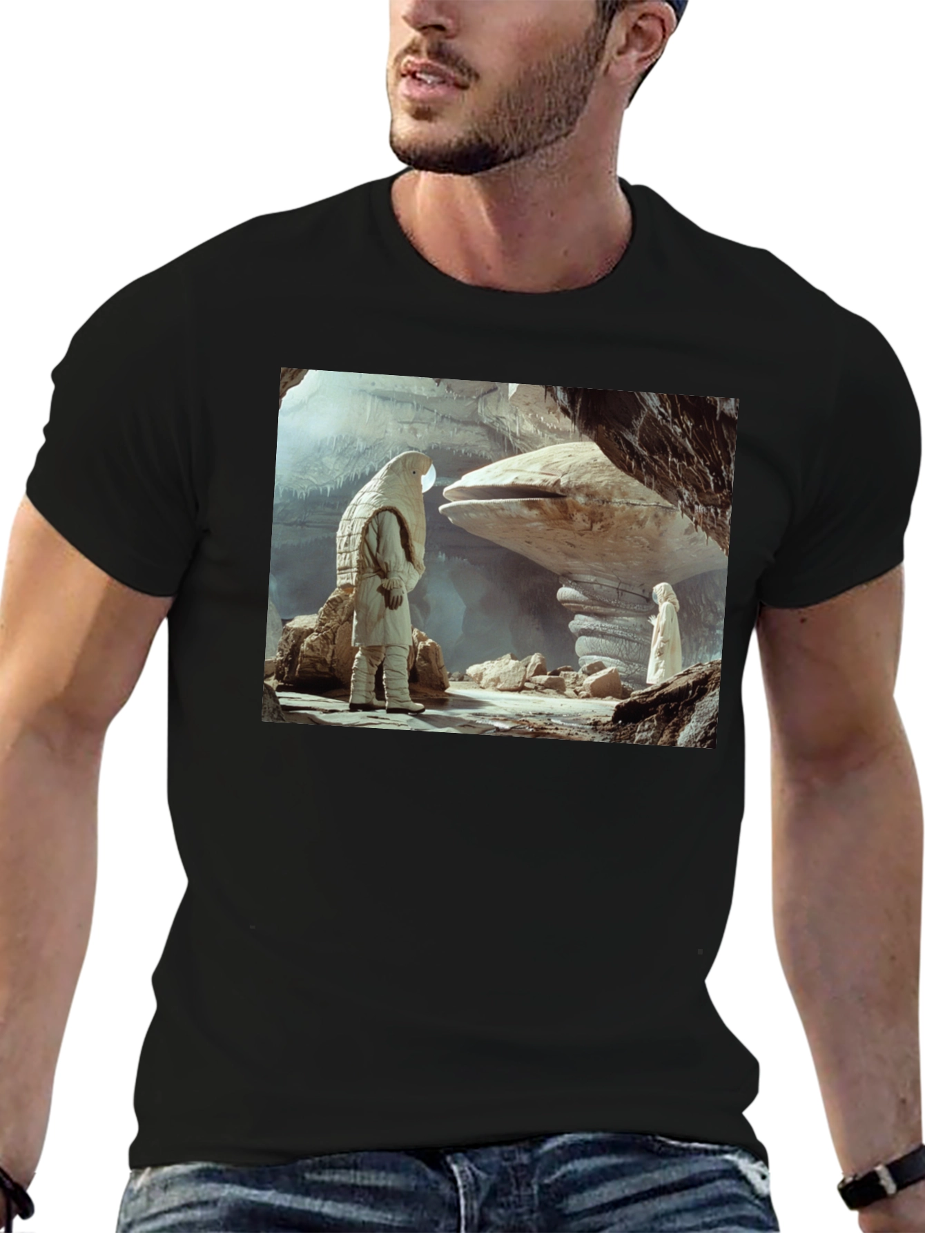 Sci-Fi Cave Dweller T-Shirt - Unique Design