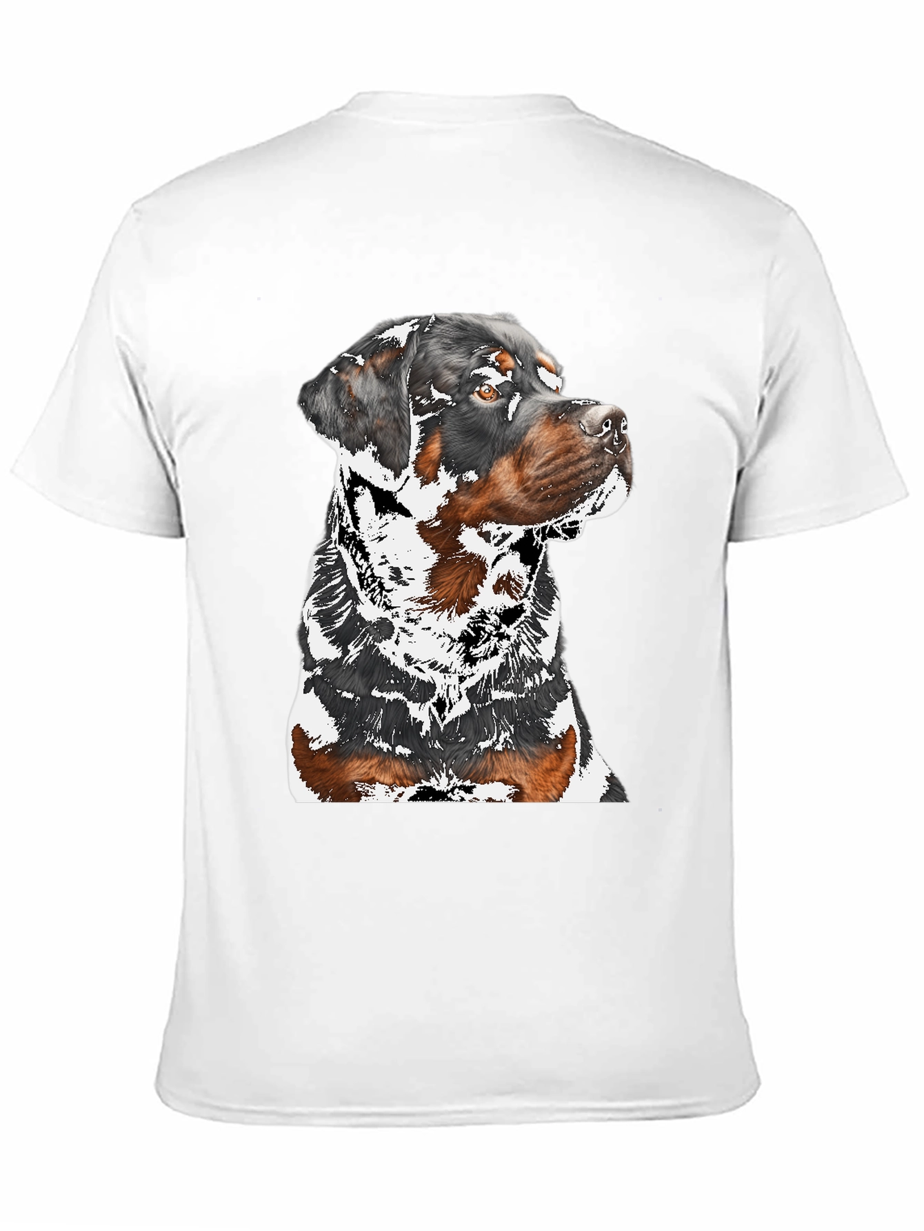 Rottweiler Graphic Tee - Black Cotton Blend Shirt